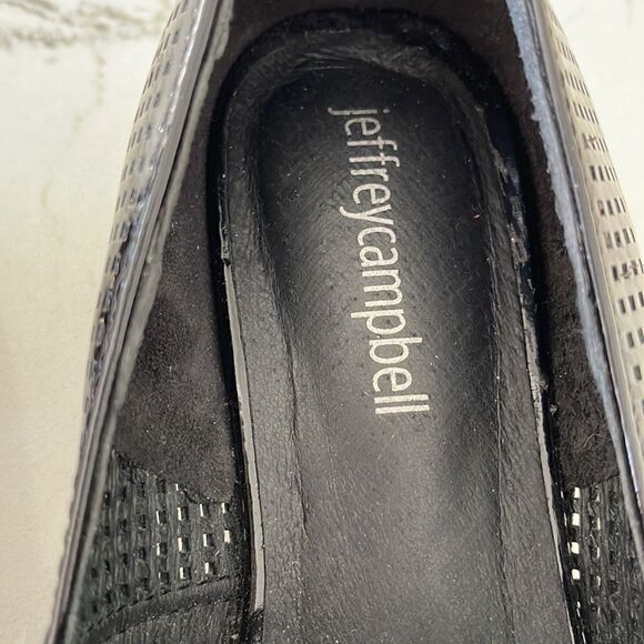 Jeffrey Campbell patent loafers within studded heel. - Picture 6 of 7